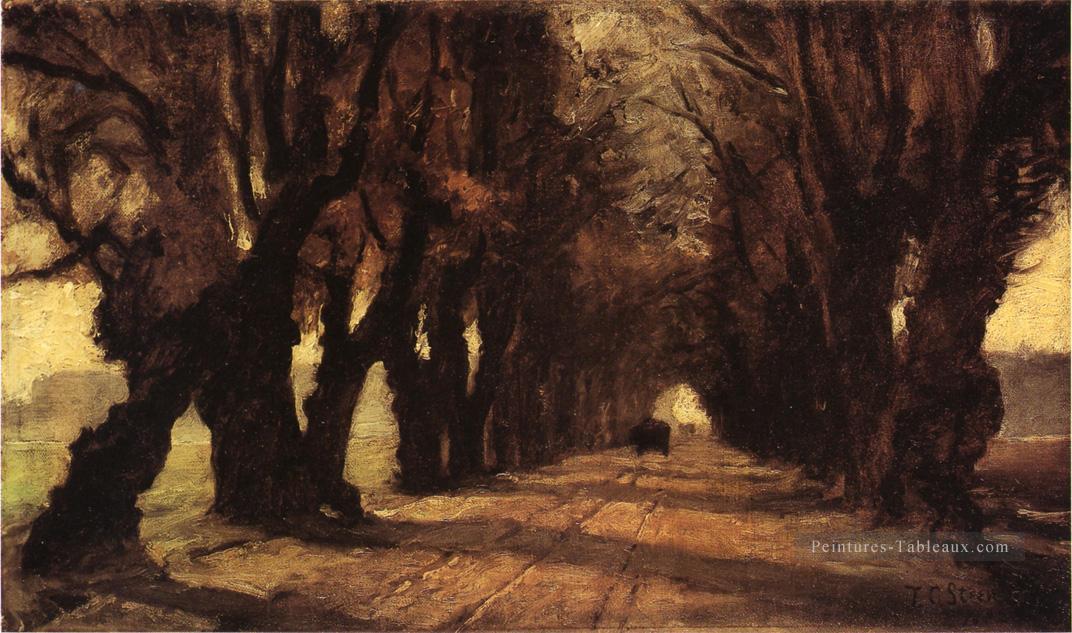 Route vers Schleissheim Théodore Clement Steele Peintures à l'huile